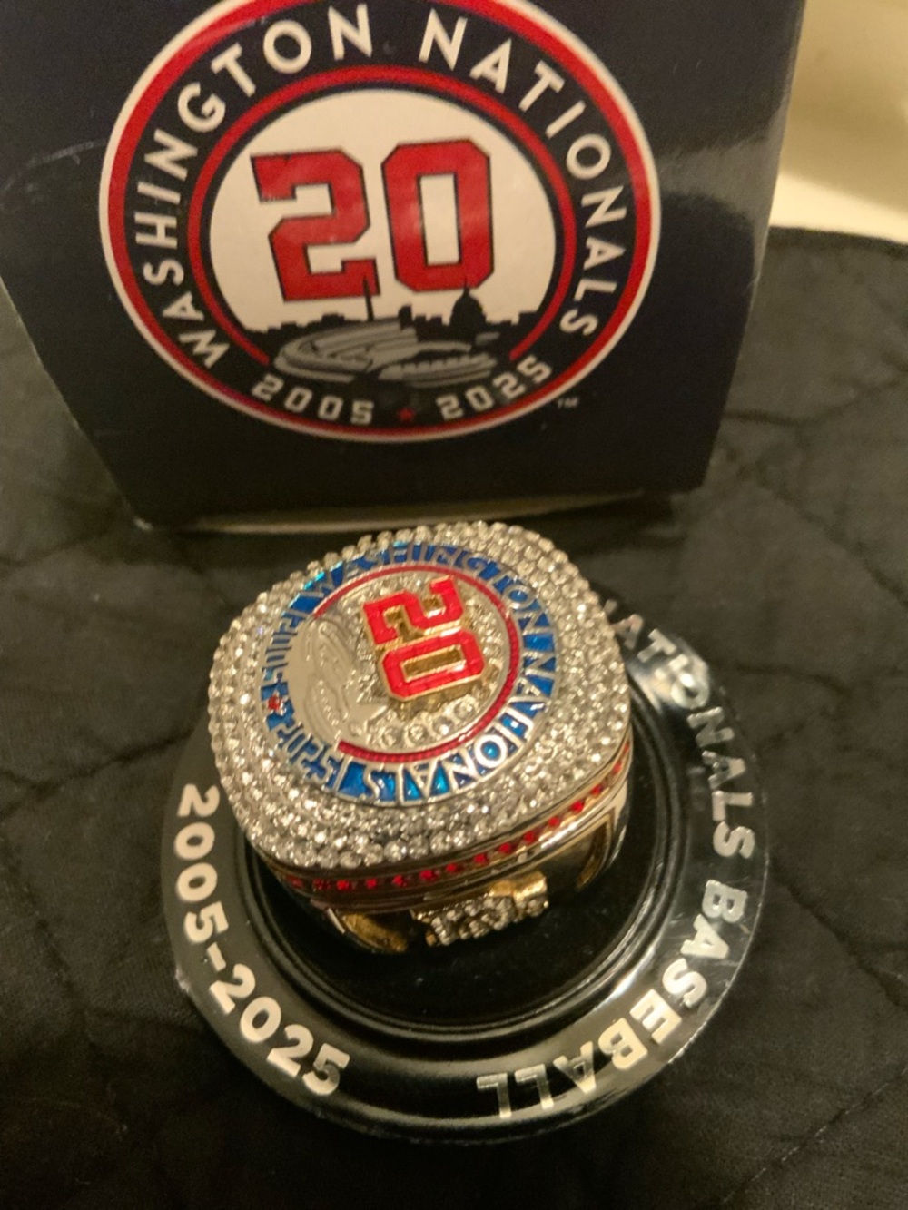 Washington Nationals 20 year Anniversary Celebration Ring
